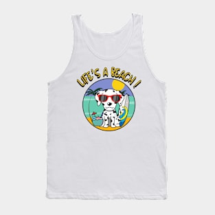 Life's a beach Dalmatian Tank Top